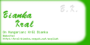 bianka kral business card