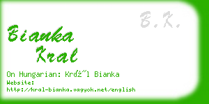 bianka kral business card